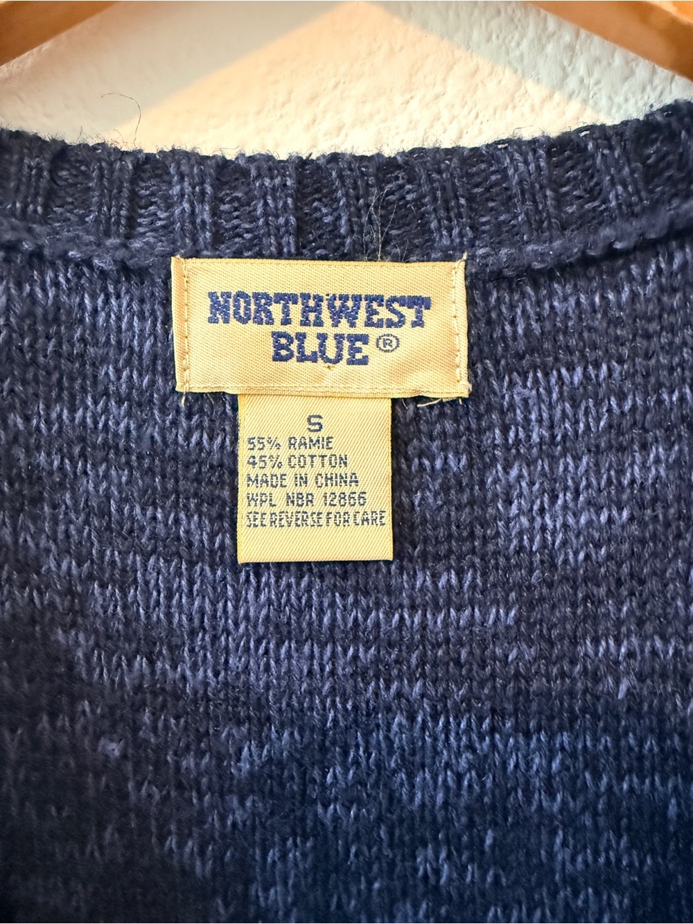 Vintage Northwest Blue Striped V-Neck Knit Sweater Vest - Picture 2 of 6